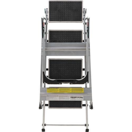 Tilt & Roll Step Stool Ladder, 4 Steps, 44.25" x 22.13" x 59" High Brunswick Fyr & Safety