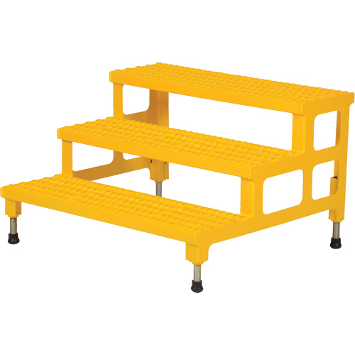 Adjustable Step-Mate Stand, 3 Step(s), 36-3/16" W x 33-7/8" L x 22-1/4" H, 500 lbs. Capacity Brunswick Fyr & Safety