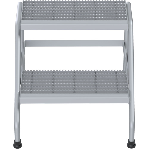 Aluminum Step Stand, 2 Step(s), 22-13/16" W x 24-9/16" L x 20" H, 500 lbs. Capacity Brunswick Fyr & Safety