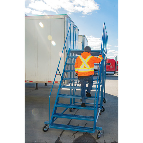 &eacute;chelle &agrave; neige, Acier, 10 Marches, 99" ha, 85-1/2" p, 48" Marche, Stri&eacute; Brunswick Fyr & Safety