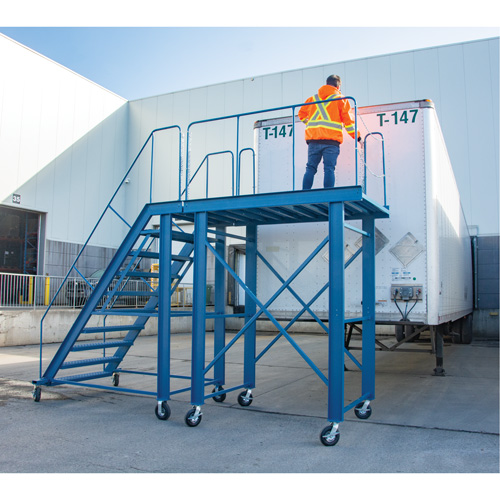 &eacute;chelle &agrave; neige, Acier, 10 Marches, 99" ha, 85-1/2" p, 48" Marche, Stri&eacute; Brunswick Fyr & Safety