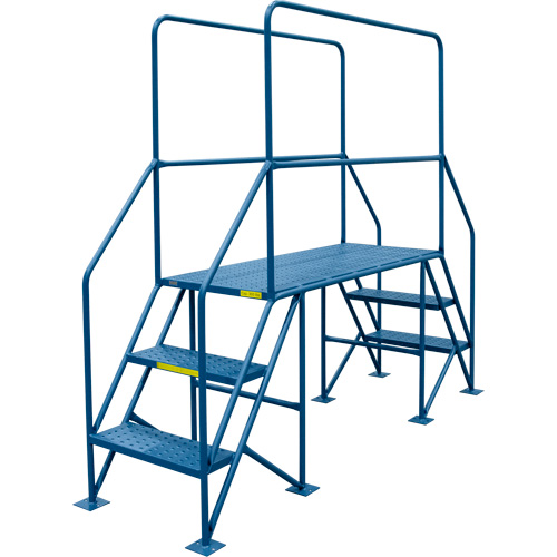 Crossover Ladder, 35-1/2" Overall Span, 31-1/2" H x 22" D, 22" Step Width Brunswick Fyr & Safety