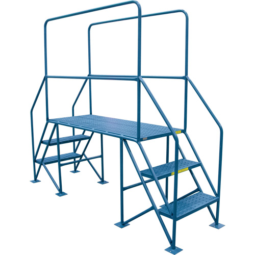 Crossover Ladder, 35-1/2" Overall Span, 31-1/2" H x 22" D, 22" Step Width Brunswick Fyr & Safety