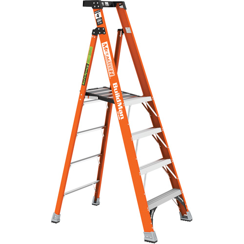 Safespace Platform Step Ladder, 4', 300 lbs. Cap. Brunswick Fyr & Safety