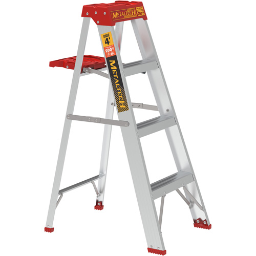 Step Ladder with Paint Tray, 4', Aluminum, 200 lbs. Capacity, Type 3 Brunswick Fyr & Safety