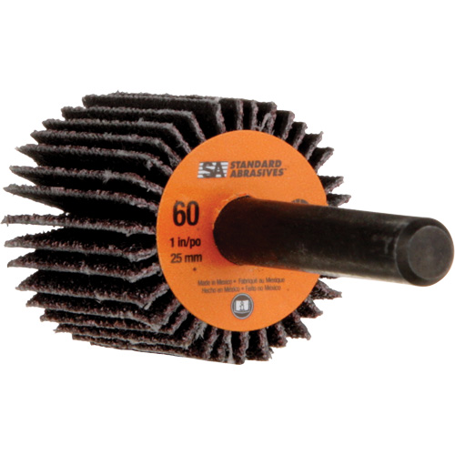 Meule &agrave; lamelles Standard Abrasives, Oxyde d'aluminium, Grain 60, 1" x 1" x 1/4" Brunswick Fyr & Safety