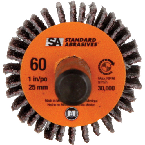 Meule &agrave; lamelles Standard Abrasives, Oxyde d'aluminium, Grain 60, 1" x 1" x 1/4" Brunswick Fyr & Safety
