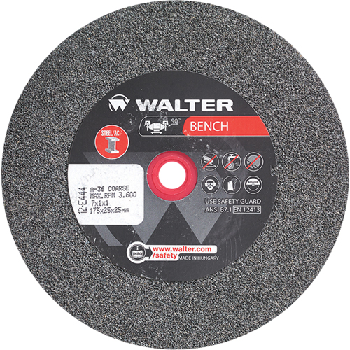 Bench Grinding Wheels, 7" x 1", 1" Arbor, 1 Brunswick Fyr & Safety