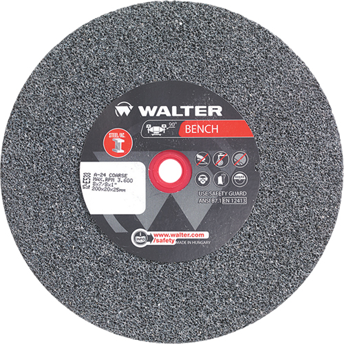 Bench Grinding Wheels, 8" x 7/8", 1" Arbor, 1 Brunswick Fyr & Safety
