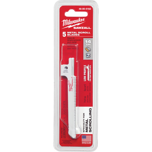 Lame de scie alternative Sawzall, Bim&eacute;tal, 14 Dents par pouce, 3-5/8" lo x 5/16" la Brunswick Fyr & Safety