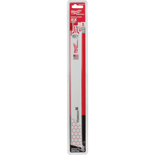 The Torch Sawzall&reg; Blades, Bi-Metal, 18 TPI, 12" L x 1" W Brunswick Fyr & Safety