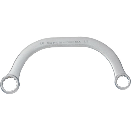 Box End Wrench, 12 Point, 5/8" x 3/4", 15° Offset, Plain Finish Brunswick Fyr & Safety