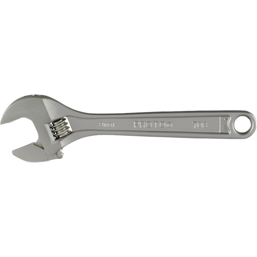Adjustable Wrench With CLIK-STOP&reg;, 8" L, Plain Brunswick Fyr & Safety