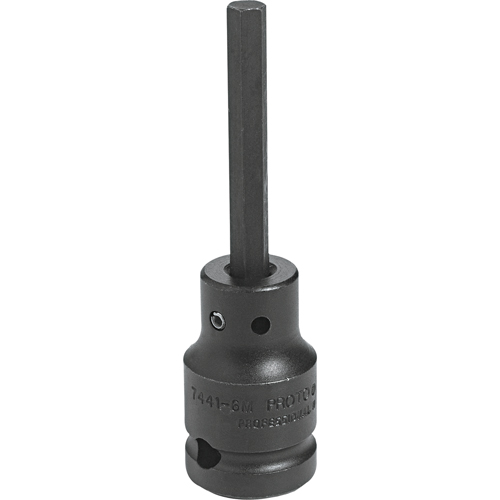 Impact Bit Socket, Hex, 12 mm x 3-1/4" L, 1/2" Drive Brunswick Fyr & Safety