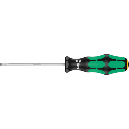 Tournevis &agrave; fente, Tige de 4 mm, Ronde, 7-25/32" lo, Prise en Plastique Brunswick Fyr & Safety