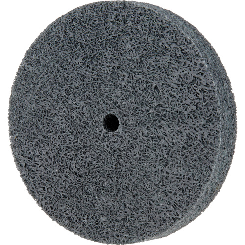 Meule homog&egrave;ne &agrave; faible densit&eacute; de s&eacute;rie 500 Standard Abrasives, 3" x 1/2", Arbre de 1/4", Grain de Fin, Carbure de silicium Brunswick Fyr & Safety