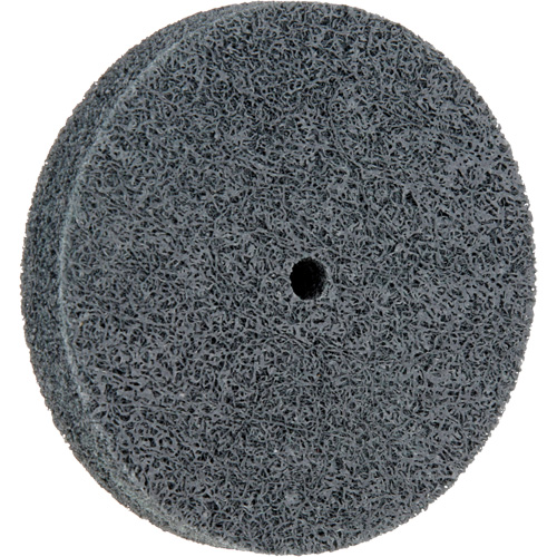 Meule homog&egrave;ne &agrave; faible densit&eacute; de s&eacute;rie 500 Standard Abrasives, 3" x 1/2", Arbre de 1/4", Grain de Fin, Carbure de silicium Brunswick Fyr & Safety