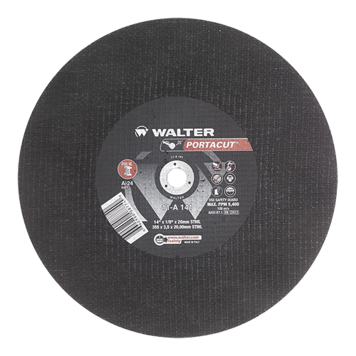 Portacut High Speed Cut-Off Wheel, 14" x 1/8", 3/4" Arbor, Type 1, Aluminum Oxide, 5400 RPM Brunswick Fyr & Safety