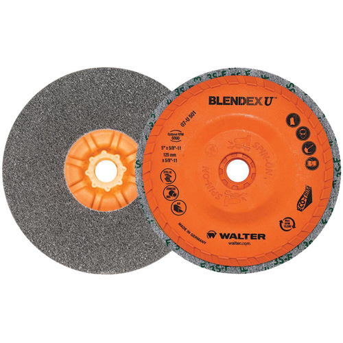Blendex U Finishing Cup Disc, 5" Dia., Fine Grit, Silicon Carbide Brunswick Fyr & Safety