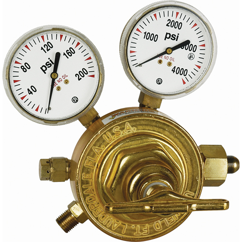 D&eacute;tendeur &agrave; simple d&eacute;tente de s&eacute;rie lourde, Oxyg&egrave;ne, Entr&eacute;e CGA540 Brunswick Fyr & Safety