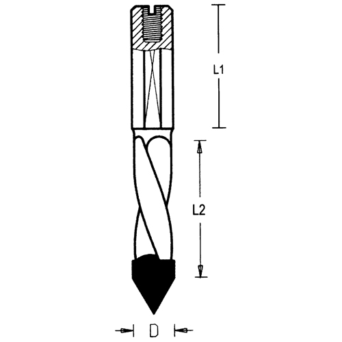 Forets pour trou de passage &agrave; pointes au carbure, Diam&egrave;tre de 5 mm Brunswick Fyr & Safety