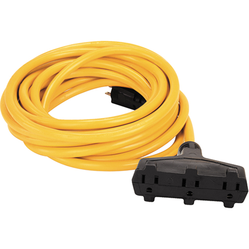 Vinyl Extension Cord, Outdoor, SJTW, 14/3 AWG, 15 A, 3 Outlet(s), 50' Brunswick Fyr & Safety