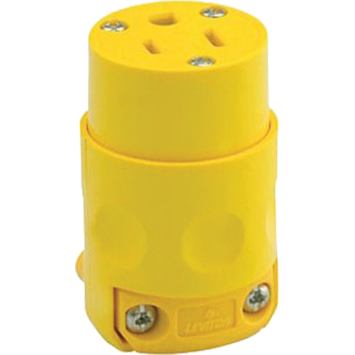 Commercial Grade Straight Blade Connector, 5-15R, Plastic Brunswick Fyr & Safety