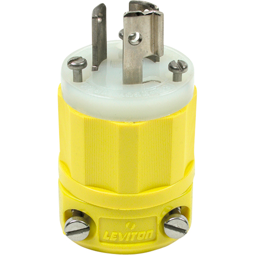 2-Pole 3-Wire Grounding Locking Plug, Nylon, 15 Amps, 250 V, L6-15P Brunswick Fyr & Safety