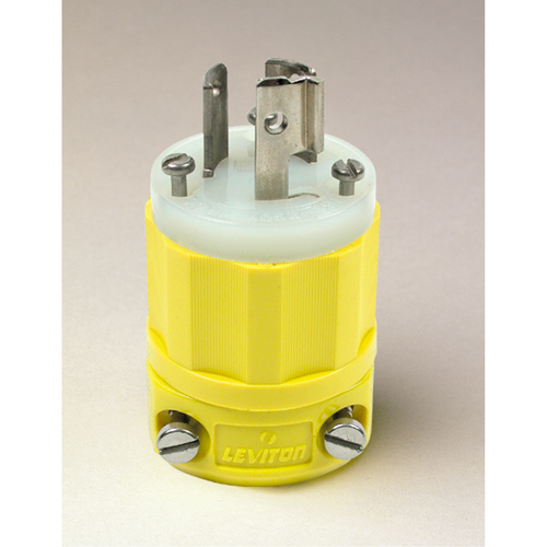 2-Pole 3-Wire Grounding Locking Plug, Nylon, 15 Amps, 250 V, L6-15P Brunswick Fyr & Safety