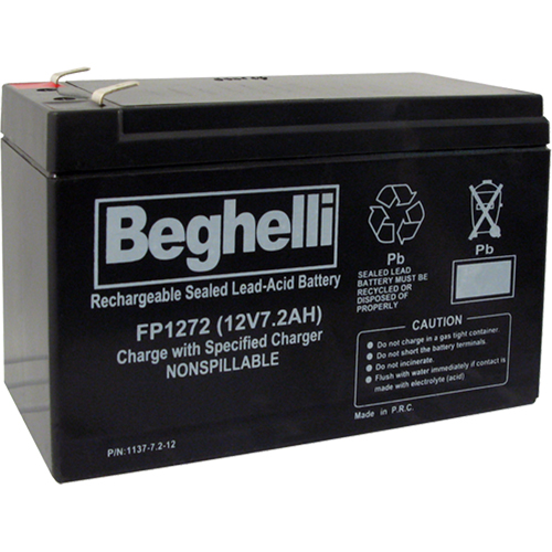 Sealed Lead Acid Batteries, 12 V, 7.2 Ah Brunswick Fyr & Safety