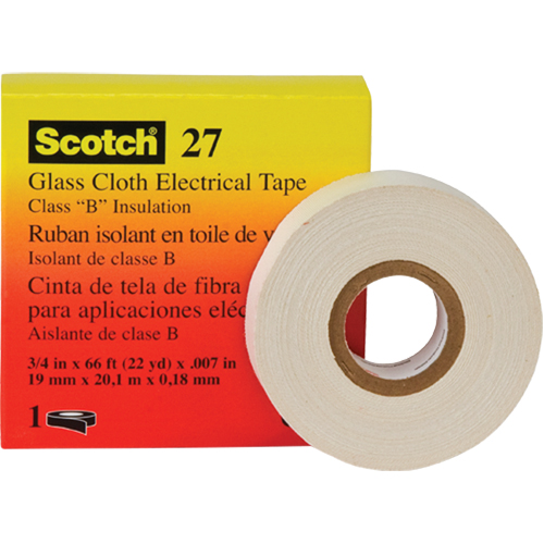 Scotch&reg; 27 Glass Cloth Electrical Tape, 19 mm (3/4") W x 20 m (66') L Brunswick Fyr & Safety