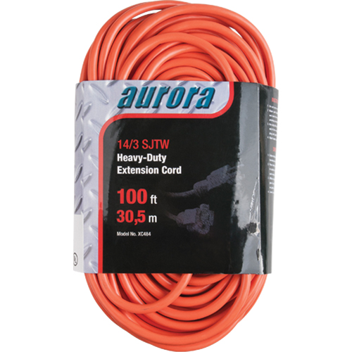Cordon rallonge en vinyle, Ext&eacute;rieur, SJTW, AWG 14/3, 13 A, 100' Brunswick Fyr & Safety