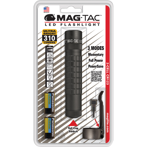 Lampes de poche tactiques Mag-Tac, DEL, 310 lumens, Piles CR123 Brunswick Fyr & Safety