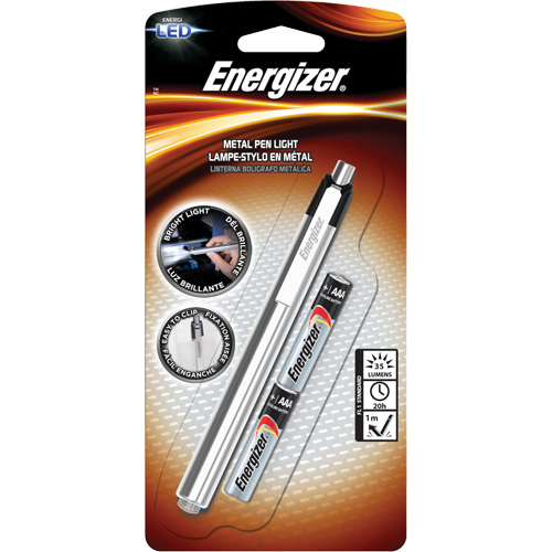 Lampe stylo, DEL, 35 lumens, Corps en Aluminium, piles AAA, Compris Brunswick Fyr & Safety