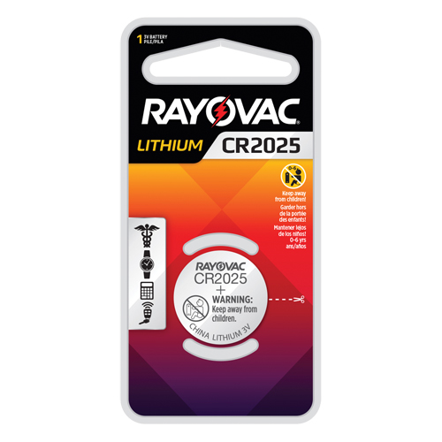 CR2025 Lithium Coin Cell Battery, 3 V Brunswick Fyr & Safety