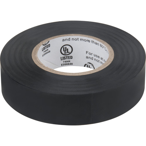 Electrical Tape, 19 mm (3/4") x 18 M (60'), Black, 7 mils Brunswick Fyr & Safety