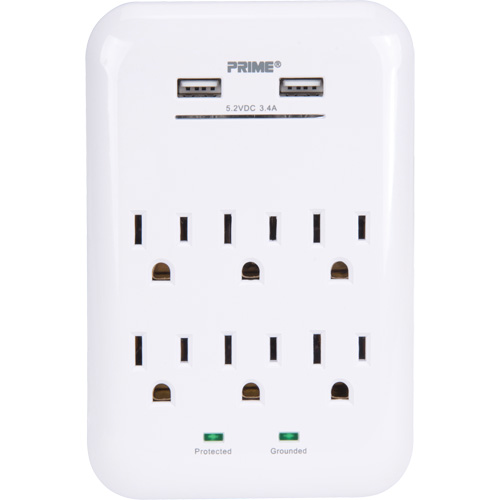 Prime&reg; USB Charger with Surge Protector Brunswick Fyr & Safety