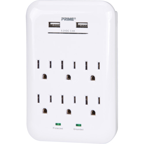 Prime&reg; USB Charger with Surge Protector Brunswick Fyr & Safety