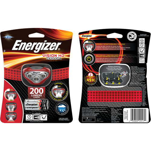 Vision Headlight, LED, 200 Lumens, 8.5 Hrs. Run Time, AAA Batteries Brunswick Fyr & Safety