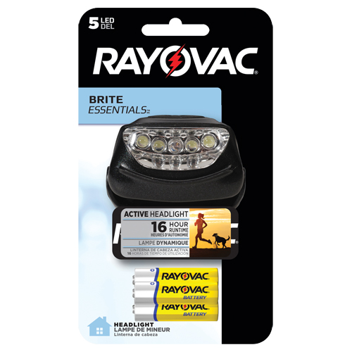 Lampe frontale Brite Essentials, DEL, 14 lumens, 16 hres de fonctionnement, piles AAA Brunswick Fyr & Safety