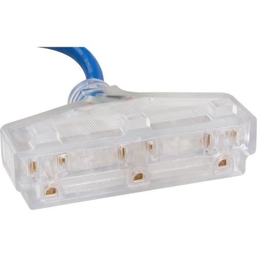 Cordon rallonge en caoutchouc TPE avec indicateur lumineux, Toutes saisons, SJEOW, AWG 14/3, 15 A, 3 prise(s), 25' Brunswick Fyr & Safety