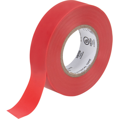 Electrical Tape, 19 mm (3/4") x 18 M (60'), Red, 7 mils Brunswick Fyr & Safety