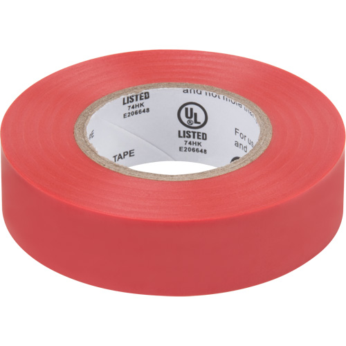 Electrical Tape, 19 mm (3/4") x 18 M (60'), Red, 7 mils Brunswick Fyr & Safety