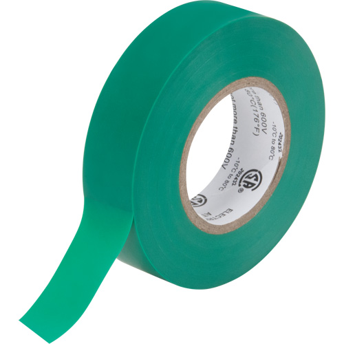 Electrical Tape, 19 mm (3/4") x 18 M (60'), Green, 7 mils Brunswick Fyr & Safety