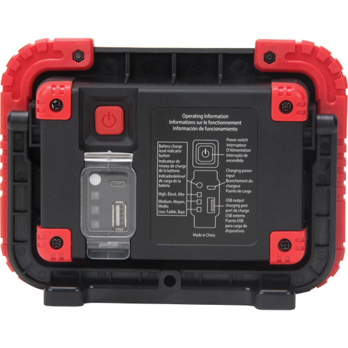 Portable Work Light, LED, 10 W, 1000 Lumens, Plastic Housing Brunswick Fyr & Safety