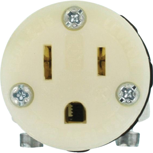 Hospital Grade Extension Plug Connector, 5-15R, Nylon Brunswick Fyr & Safety