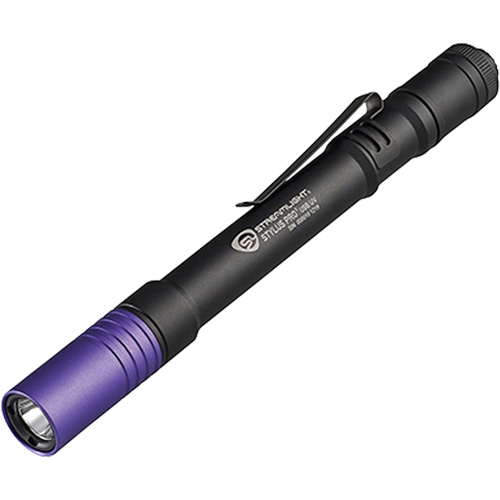 Lampe stylo UV avec port de recharge micro USB Stylus Pro, DEL, Corps en Aluminium, piles Rechargeable, Compris Brunswick Fyr & Safety
