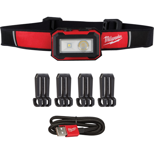Lampe frontale magn&eacute;tique et lampe de travail, DEL, 450 lumens, 2,5 hres de fonctionnement, piles Rechargeable Brunswick Fyr & Safety