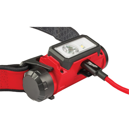 REDLITHIUM USB Hardhat Headlamp, LED, 600 Lumens, 5 Hrs. Run Time, Rechargeable Batteries Brunswick Fyr & Safety