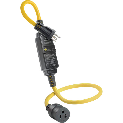 GFCI Cord Set with Automatic Reset, 120 V, 20 A, 3' Cord Brunswick Fyr & Safety